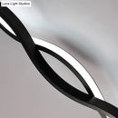 GobekUsa Acrylic LED Wall Sconce: Intertwined Design, 1 Light, Black/White, Warm/White Lighting