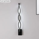 GobekUsa Acrylic LED Wall Sconce: Intertwined Design, 1 Light, Black/White, Warm/White Lighting