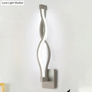 GobekUsa Acrylic LED Wall Sconce: Intertwined Design, 1 Light, Black/White, Warm/White Lighting
