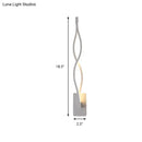 GobekUsa Acrylic LED Wall Sconce: Intertwined Design, 1 Light, Black/White, Warm/White Lighting