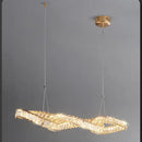 GobekUsa Gold Metal Crystal Pendant Light Luxury Dimmable LED Hanging Lamp
