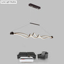 GobekUsa Modern Twisted Island Pendant LED Ceiling Light for Contemporary Metallic Dining Room