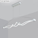 GobekUsa Modern Twisted Island Pendant LED Ceiling Light for Contemporary Metallic Dining Room