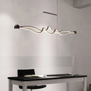 GobekUsa Modern Twisted Island Pendant LED Ceiling Light for Contemporary Metallic Dining Room