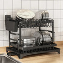 GobekUsa Kitchen Dish Drainer Rack with Chopstick Cage - Space Saver Counter Organizer