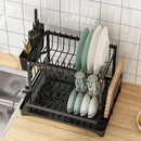 GobekUsa Kitchen Dish Drainer Rack with Chopstick Cage - Space Saver Counter Organizer