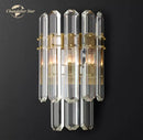 GobekUsa Crystal LED Wall Sconce Two Tiers Indoor Lighting for Bathroom Bedroom
