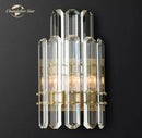 GobekUsa Crystal LED Wall Sconce Two Tiers Indoor Lighting for Bathroom Bedroom