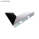 GobekUsa Modern V-Neck Metal Sconce LED Wall Light with RGB Color, Black/Silver