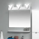 GobekUsa Modern V-Shaped LED Vanity Light: Acrylic Bathroom Mirror Lamp (2/3-Light, Warm/White)