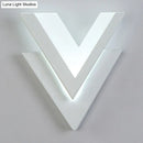 GobekUsa Modern V-Shaped LED Wall Sconce in White