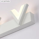 GobekUsa Modern V-Shaped LED Vanity Light: Acrylic Bathroom Mirror Lamp (2/3-Light, Warm/White)