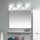 GobekUsa Modern V-Shaped LED Vanity Light: Acrylic Bathroom Mirror Lamp (2/3-Light, Warm/White)