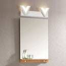 GobekUsa Modern V-Shaped LED Vanity Light: Acrylic Bathroom Mirror Lamp (2/3-Light, Warm/White)