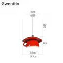 GobekUsa Ceramic Cup Pendant Lights Ceiling Chandeliers Modern Hanging Lamp