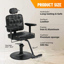 Modern Vintage Hydraulic PU Leather Reclining Barber Chair (SAK59102) by SAKSBY WHOLESALE