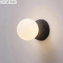 GobekUsa Modern Matte White Glass Mini Globe Sconce Lamp with 1 Bulb Wall Mount for Living Room in Black