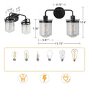 Modern Wall Lights Sconces with Clear Glass Shade and E26 Socket