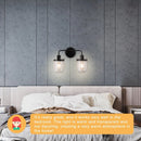 Modern Wall Lights Sconces with Clear Glass Shade and E26 Socket