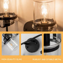 Modern Wall Lights Sconces with Clear Glass Shade and E26 Socket