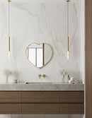 Handmade Brass Golden Heart Brass Mirror