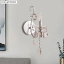 GobekUsa Modern Wall Mount Metal Candelabra Sconce Light with Crystal Drop (Silver/Gold)