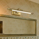 GobekUsa Modern Wall-Mounted LED Vanity Lamp in Brass Finish - Straight Mirror Cabinet Light Fixture