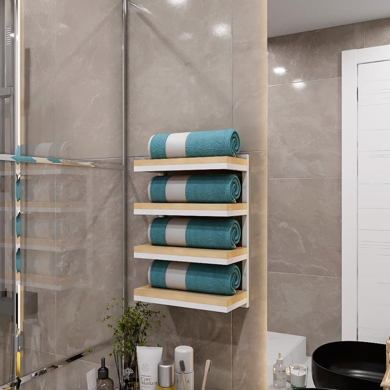 4 Tier Towel Stacker and Bathroom Shelf