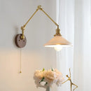 GobekUsa LED Wall Light Walnut Copper Modern Style Hallway Bedroom Living Room