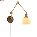 GobekUsa LED Wall Light Walnut Copper Modern Style Hallway Bedroom Living Room