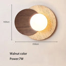 GobekUsa Cream Style LED Wall Lamp for Bedroom, Soft Light Wood Stone Design