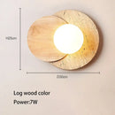 GobekUsa Cream Style LED Wall Lamp for Bedroom, Soft Light Wood Stone Design