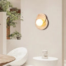 GobekUsa Cream Style LED Wall Lamp for Bedroom, Soft Light Wood Stone Design