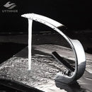 GobekUsa Black Chrome Basin Faucet Single Handle Bathroom Mixer Tap