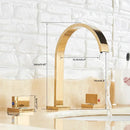 GobekUsa Dual Handle Gold Basin Faucet - Deck Mounted Hot/Cold Water Mixer Tap