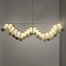 GobekUsa Golden Chandelier LED Dimming Light for Modern Living Room & Bedroom
