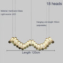 GobekUsa Golden Chandelier LED Dimming Light for Modern Living Room & Bedroom