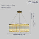 GobekUsa Golden Chandelier LED Dimming Light for Modern Living Room & Bedroom