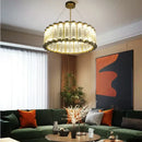 GobekUsa Golden Chandelier LED Dimming Light for Modern Living Room & Bedroom