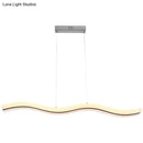 GobekUsa Sleek Acrylic LED Pendant Light Fixture - Island Lighting for Chic Dining Ambiance