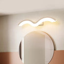 GobekUsa Minimalist Black/White Wavelet LED Wall Sconce with Frosted Diffuser, Available in 16", 23.5", or 31.5" Lengths