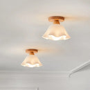 GobekUsa LED Wood Acrylic Ceiling Lamp Modern Art Decor Light Fixture