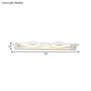 GobekUsa Modern Twist Acrylic 1-Light LED Vanity Sconce - Warm/White/Natural Light, 20.5"/24" Wide