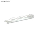 GobekUsa Modern Twist Acrylic 1-Light LED Vanity Sconce - Warm/White/Natural Light, 20.5"/24" Wide