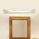 GobekUsa Modern Twist Acrylic 1-Light LED Vanity Sconce - Warm/White/Natural Light, 20.5"/24" Wide