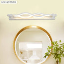 GobekUsa Modern Twist Acrylic 1-Light LED Vanity Sconce - Warm/White/Natural Light, 20.5"/24" Wide