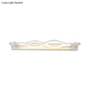 GobekUsa Modern Twist Acrylic 1-Light LED Vanity Sconce - Warm/White/Natural Light, 20.5"/24" Wide
