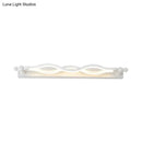 GobekUsa Modern Twist Acrylic 1-Light LED Vanity Sconce - Warm/White/Natural Light, 20.5"/24" Wide