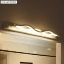 GobekUsa Modern Twist Acrylic 1-Light LED Vanity Sconce - Warm/White/Natural Light, 20.5"/24" Wide