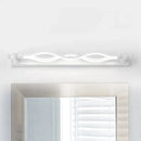 GobekUsa Modern Twist Acrylic 1-Light LED Vanity Sconce - Warm/White/Natural Light, 20.5"/24" Wide